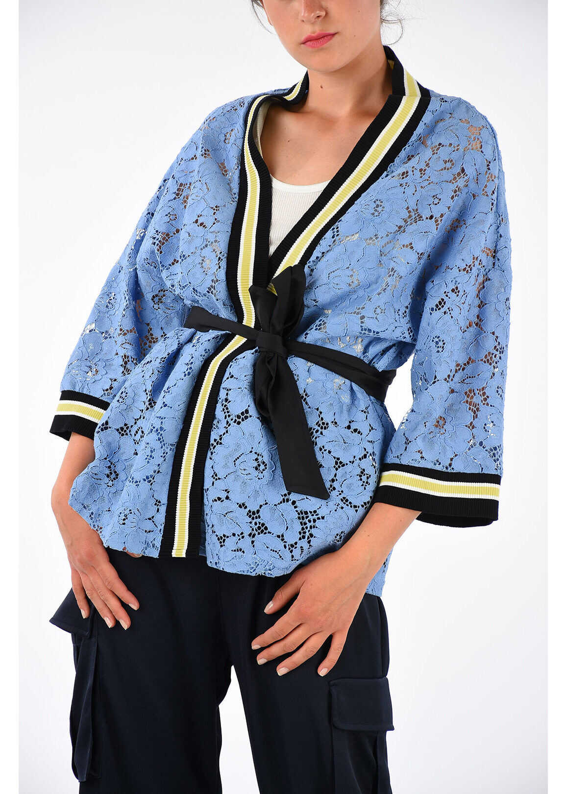 Pinko Laced BERNARDINE Cardigan BLUE