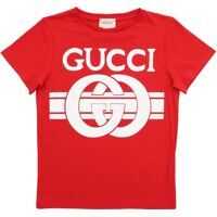 Tricouri Gucci Red T-Shirt With Logo Print