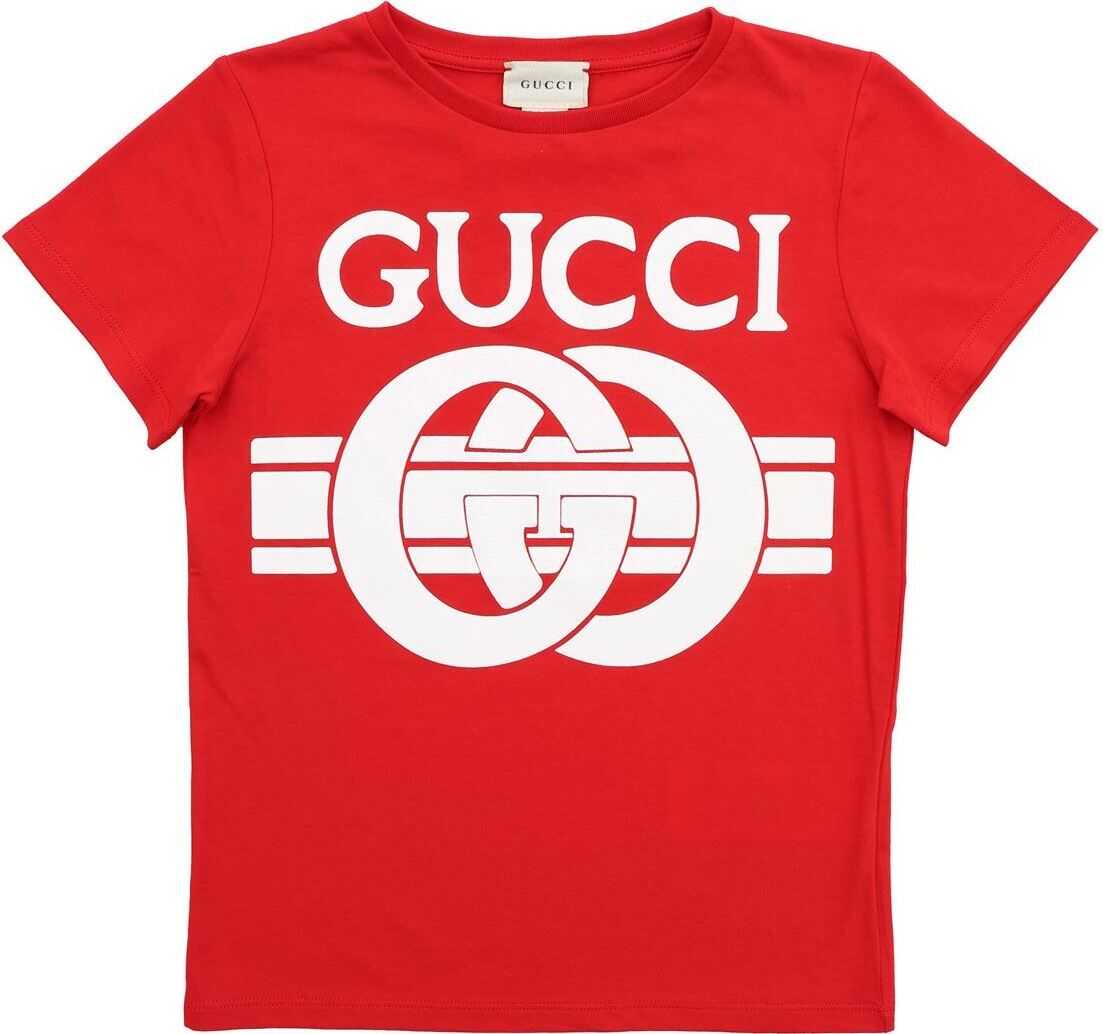 Gucci Red T-Shirt With Logo Print Red