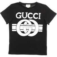 Tricouri Black T-Shirt With Logo Print Baieti