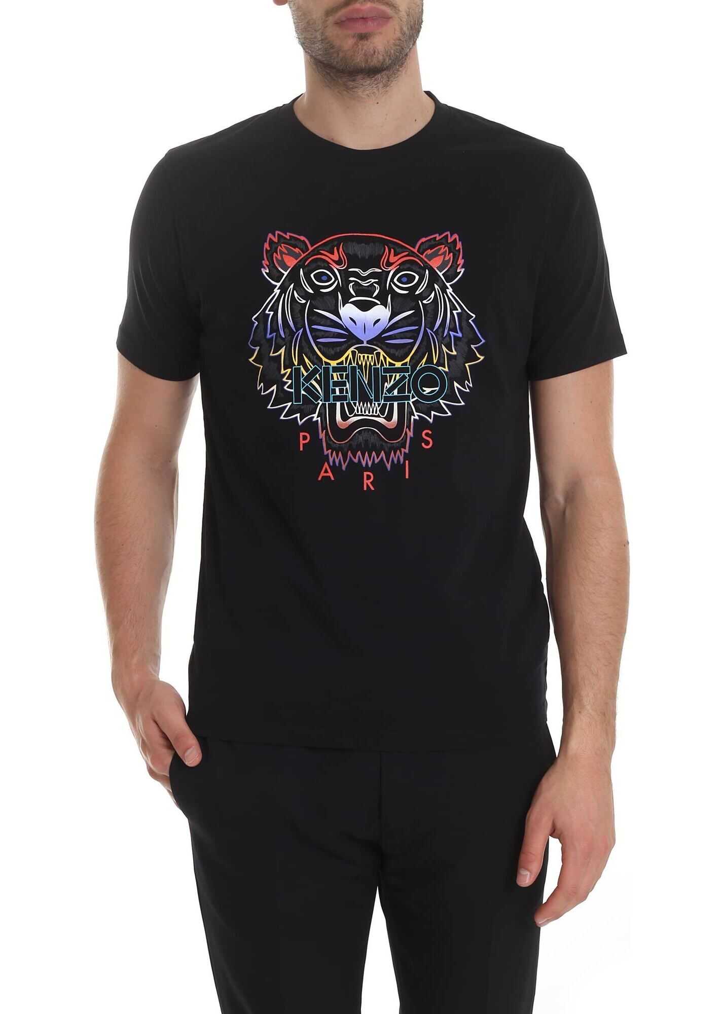 Kenzo Tiger T-Shirt In Black Black