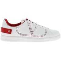 Sneakers Valentino Garavani Backnet Sneakers In White And Red With Perforated Logo