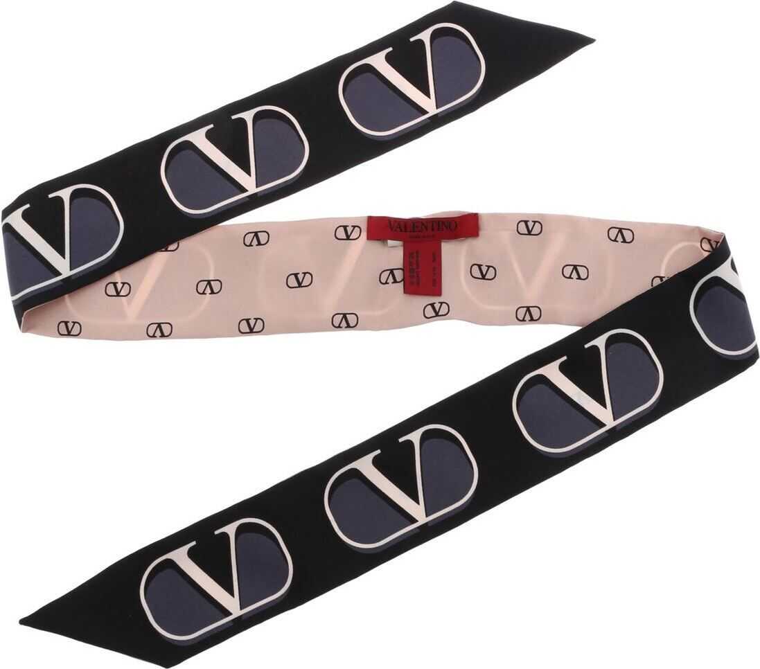 Valentino Garavani Vlogo Silk Scarf Black