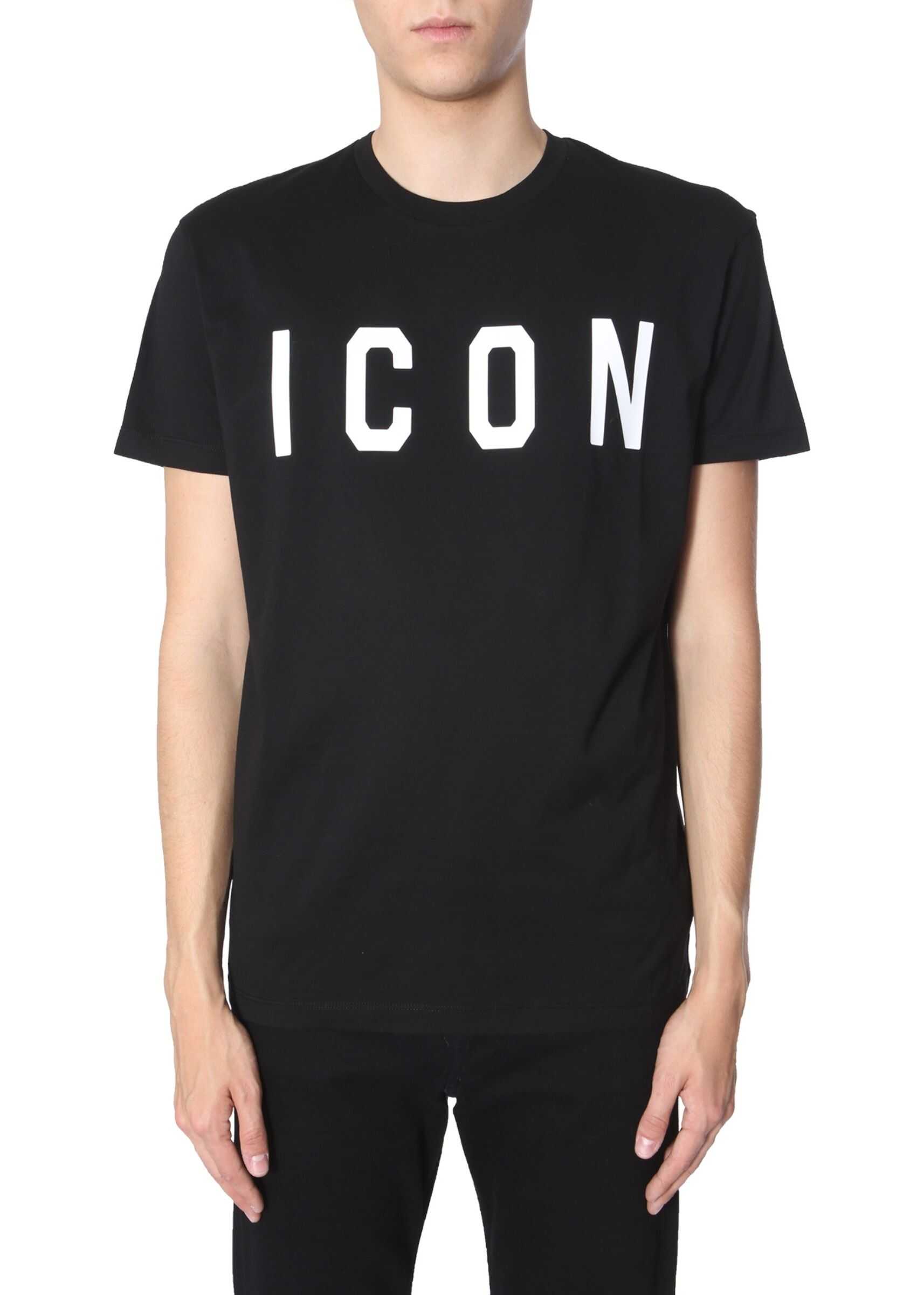 DSQUARED2 Icon Print T-Shirt BLACK