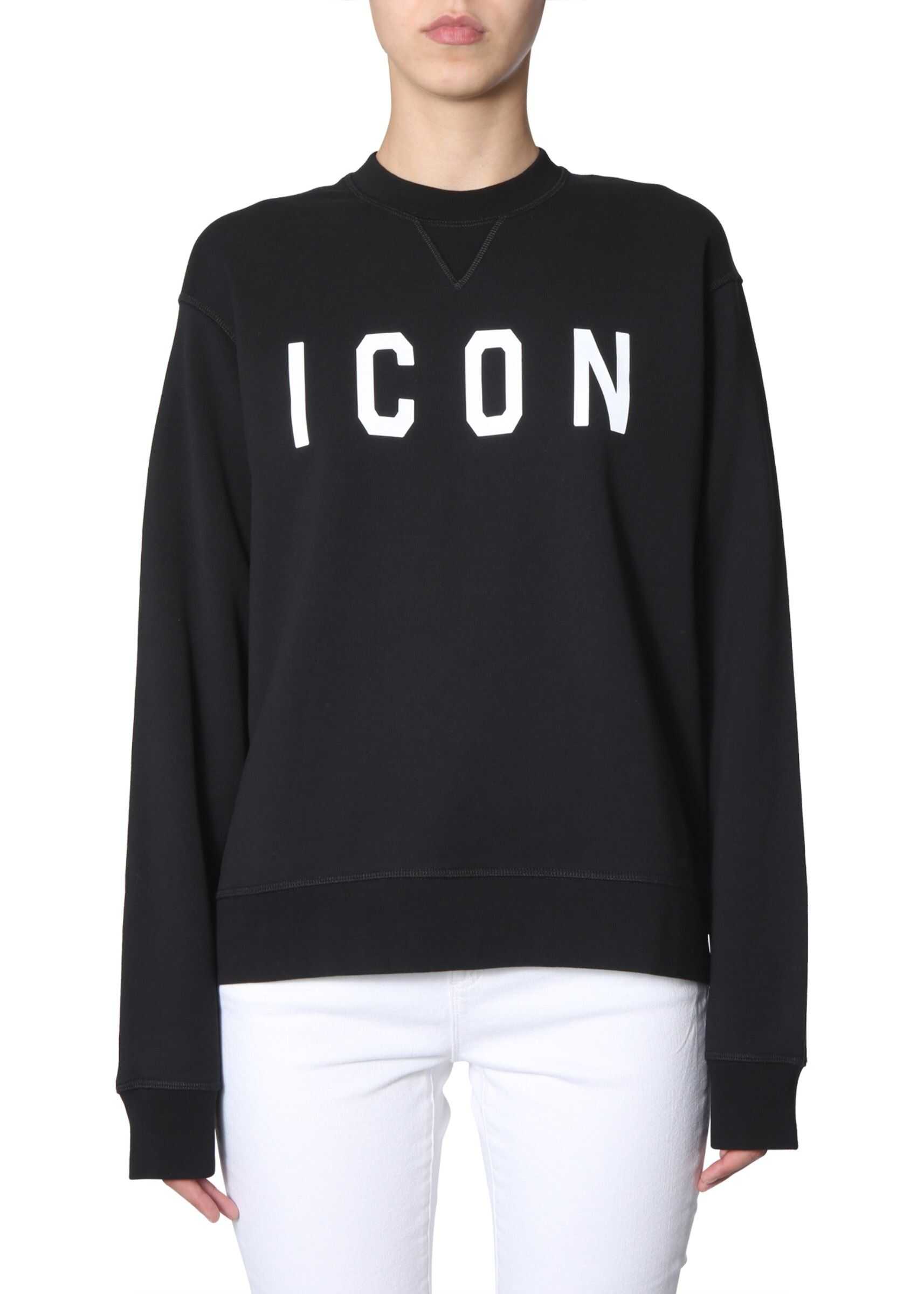 DSQUARED2 Sweatshirt With Icon Print BLACK