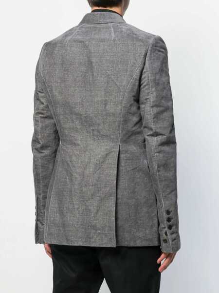 Sacouri office Rick Owens Single-Breasted Jacket GREY Barbati (BM 6814472) 4