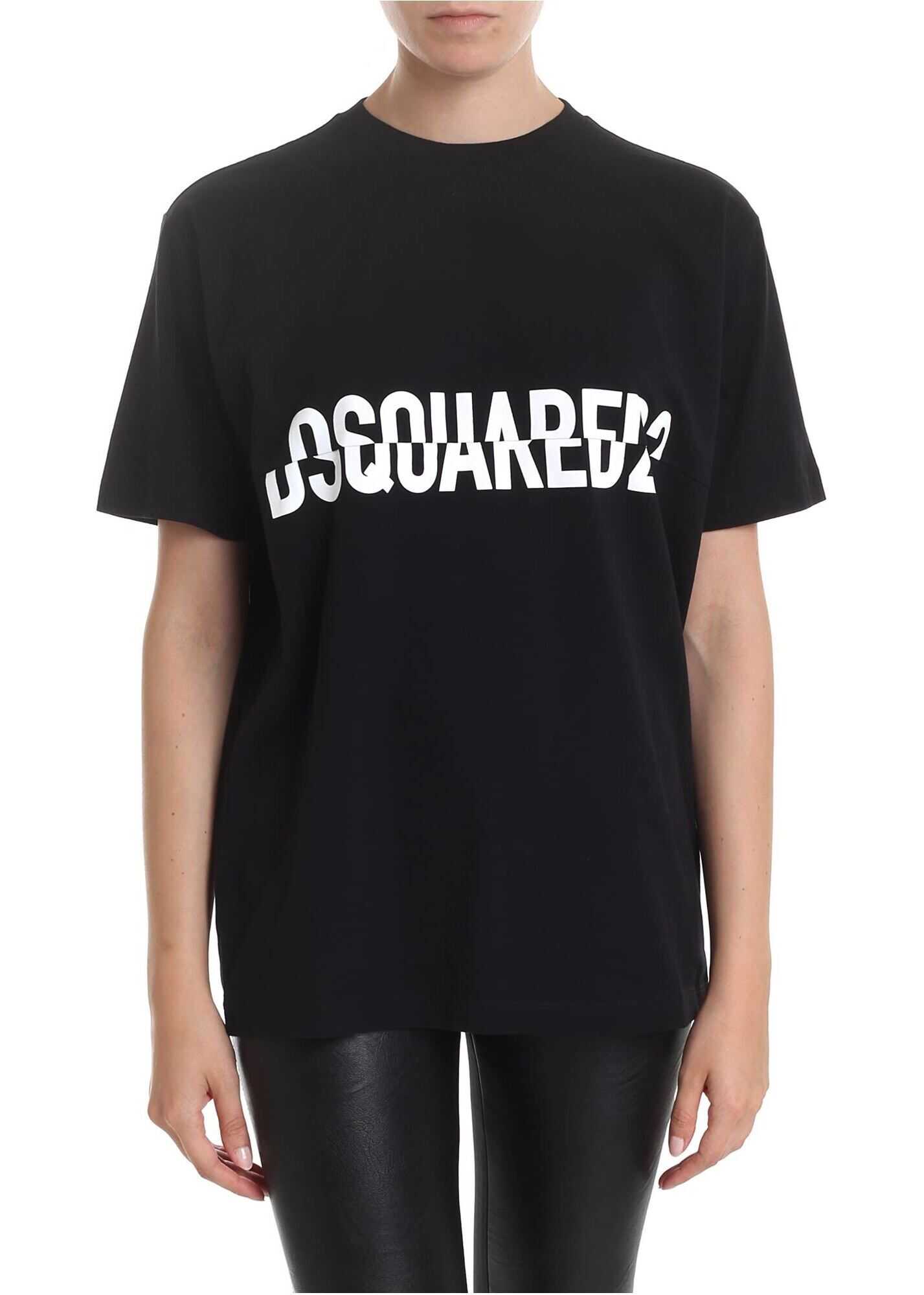DSQUARED2 Dsquared2 Decomposed Printed T-Shirt In Black Black
