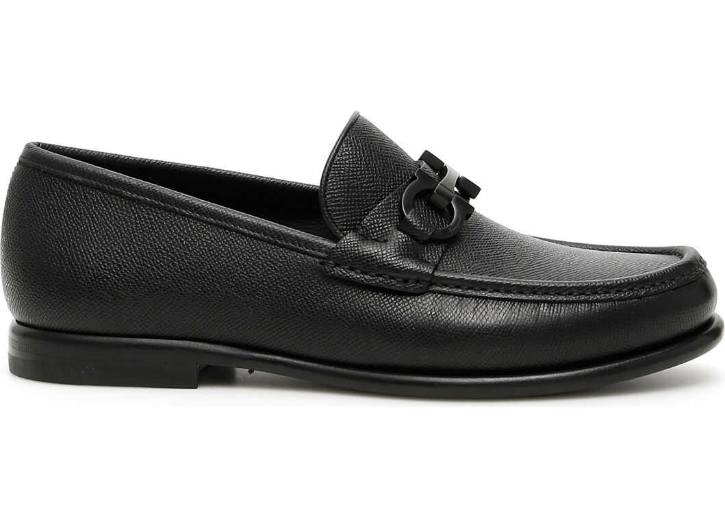 Salvatore Ferragamo Crown Moccasins NERO