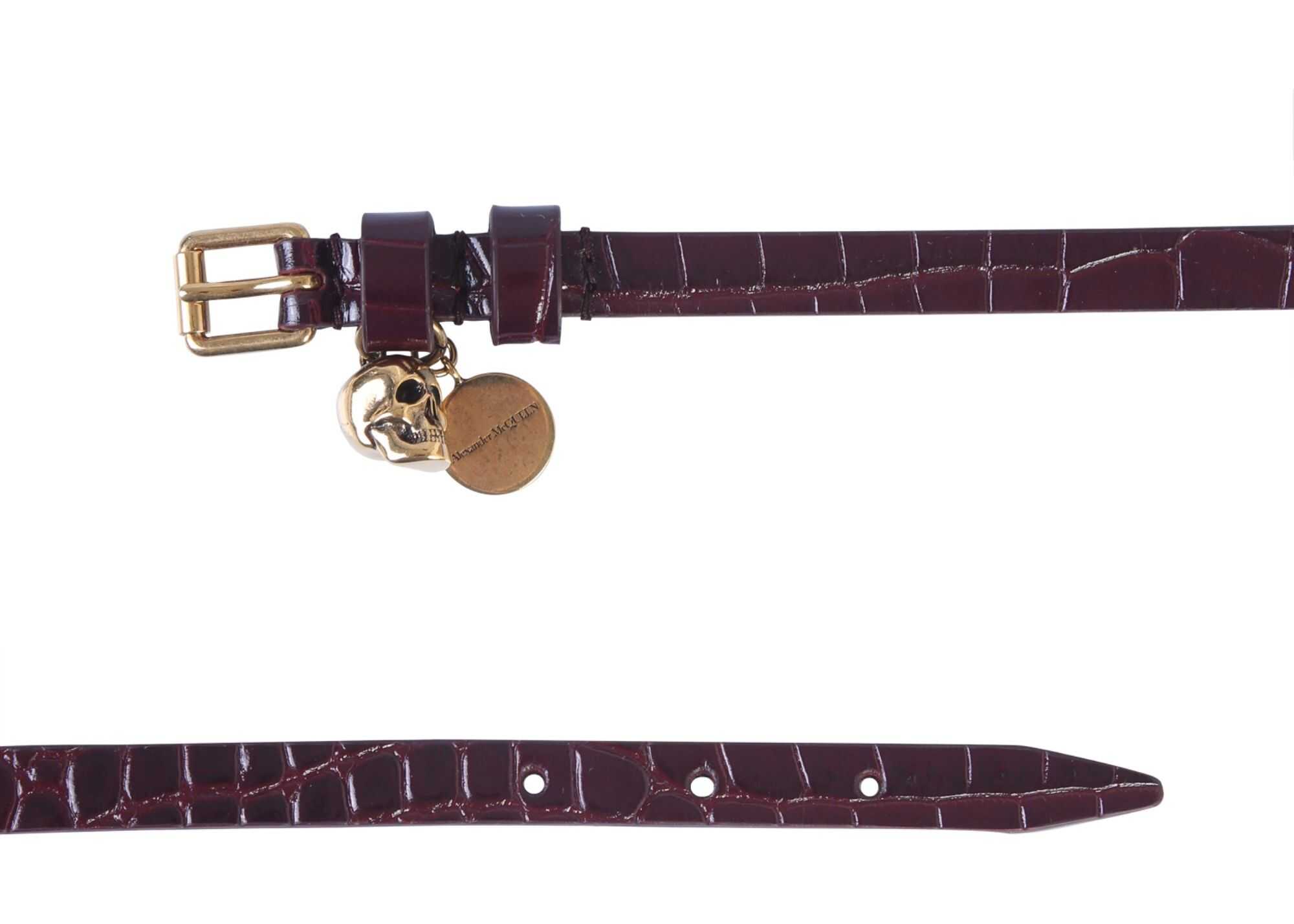 Alexander McQueen Bracelet With Double Turn Lock BORDEAUX