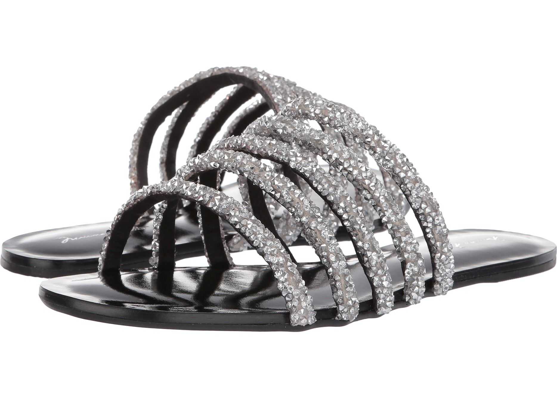 Massimo Matteo Anna Glitter Slide Black