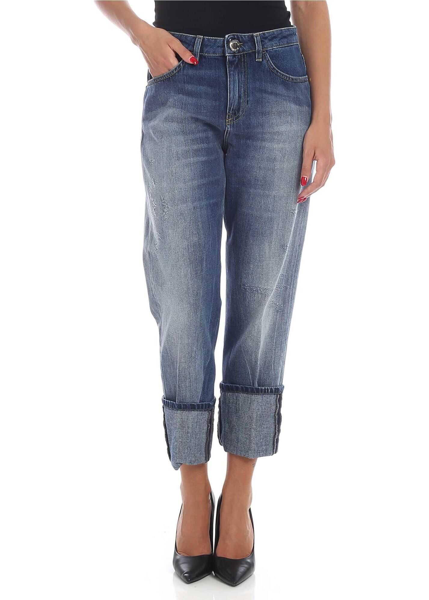 Pinko Becca 1 Jeans In Faded Blue Blue