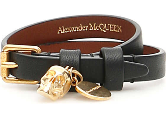 Alexander McQueen Thin Skull Bracelet BLACK