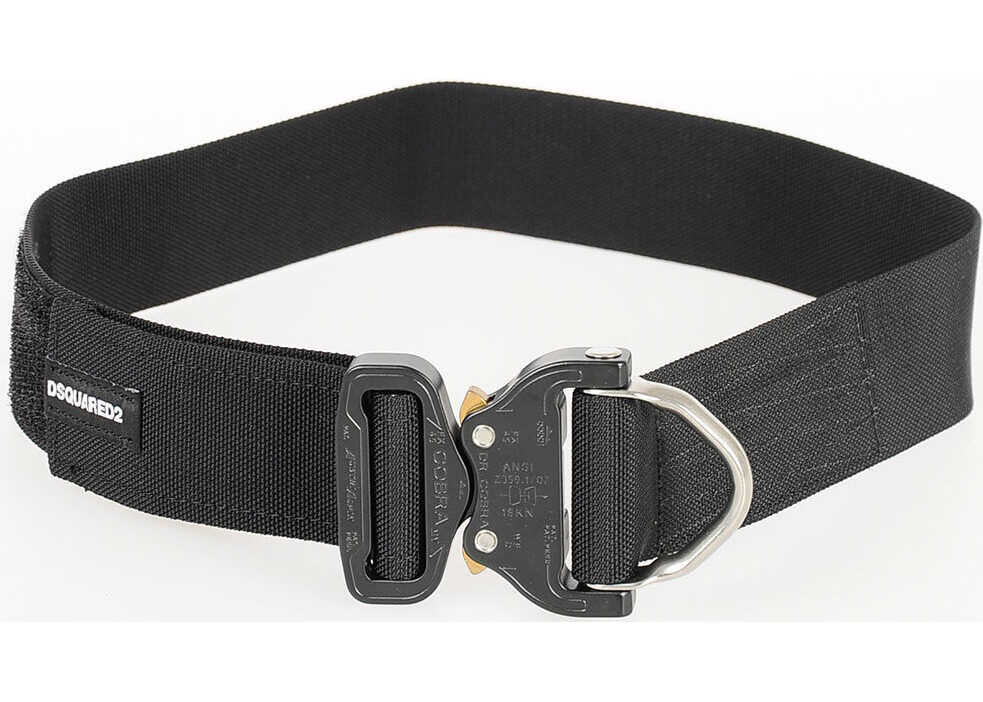 DSQUARED2 50mm Fabric ALPIN Belt BLACK