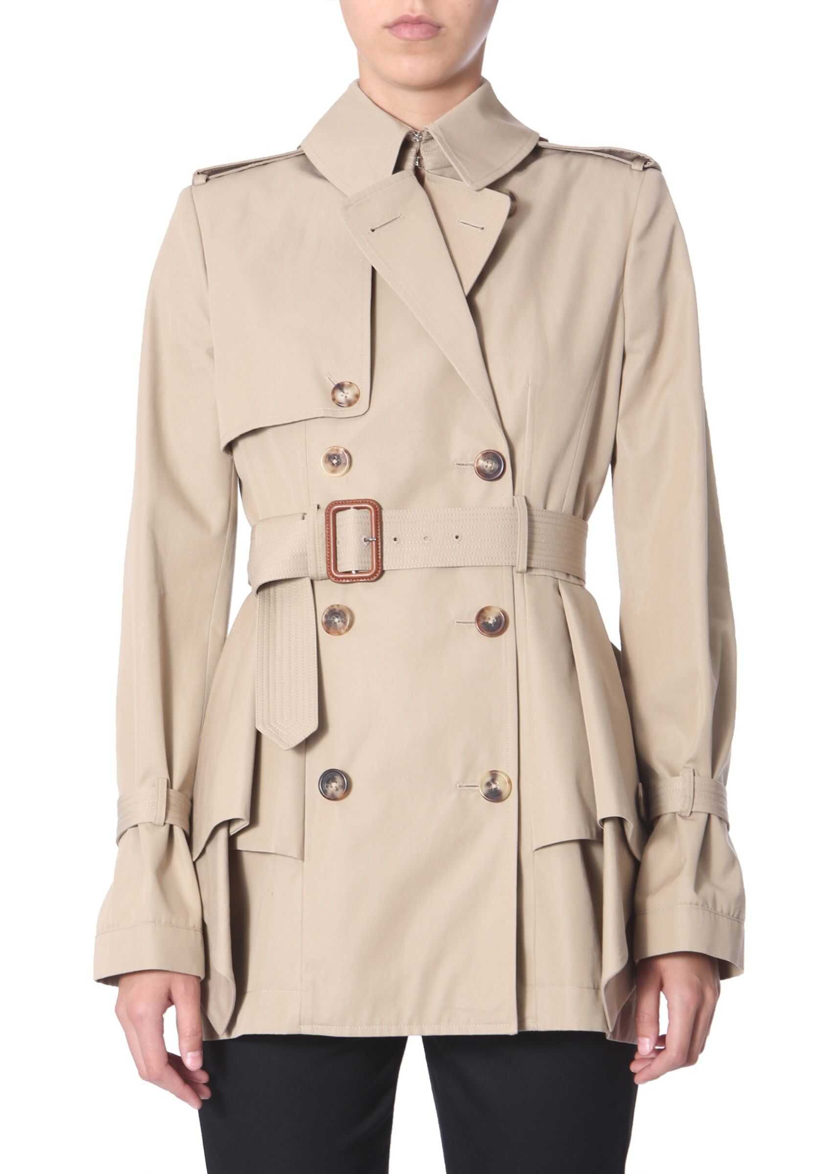 Alexander McQueen Flared Trench BEIGE
