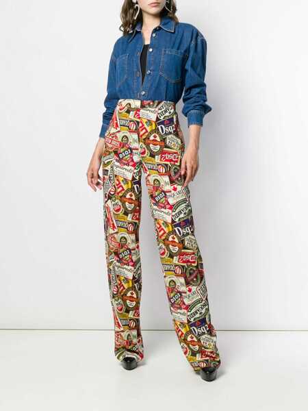 Pantaloni casual DSQUARED2 Wide Pants MULTICOLOUR Femei (BM 6823856) 2