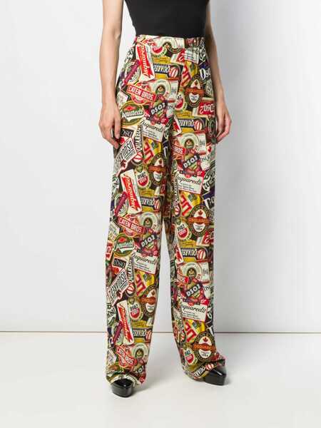 Pantaloni casual DSQUARED2 Wide Pants MULTICOLOUR Femei (BM 6823856) 3