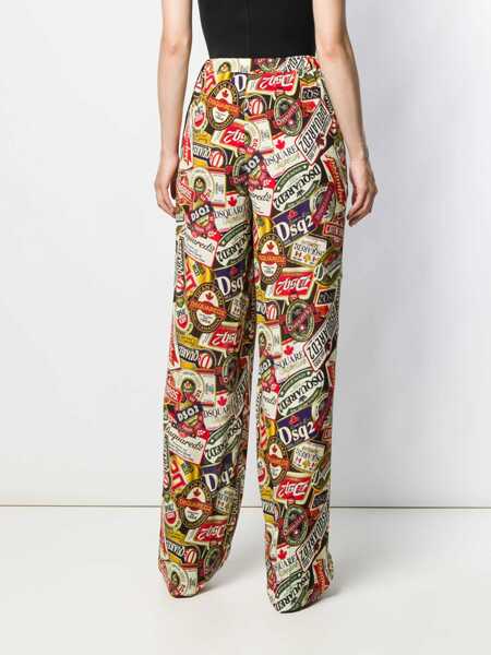 Pantaloni casual DSQUARED2 Wide Pants MULTICOLOUR Femei (BM 6823856) 4