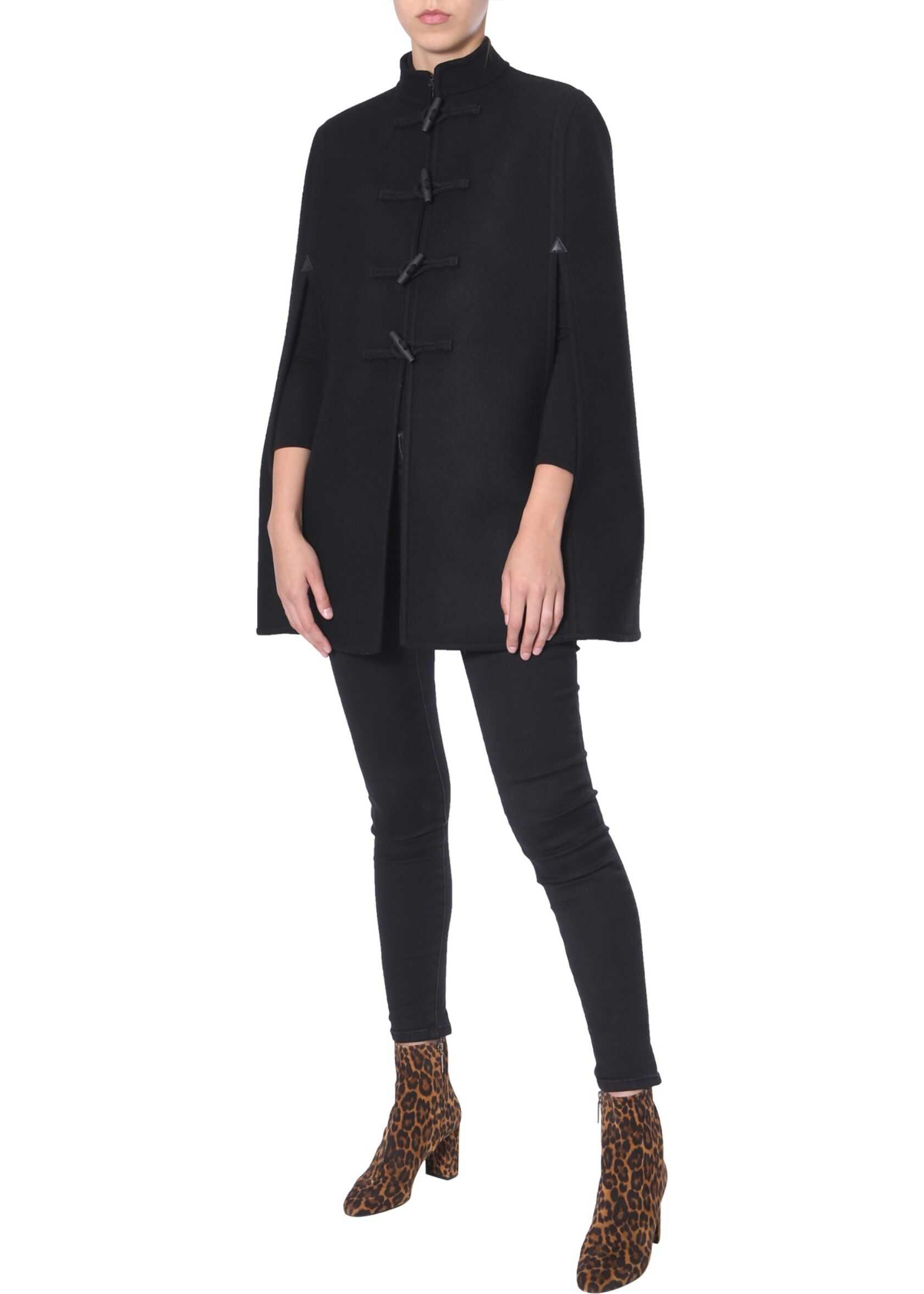 Saint Laurent Hooded Cloak BLACK