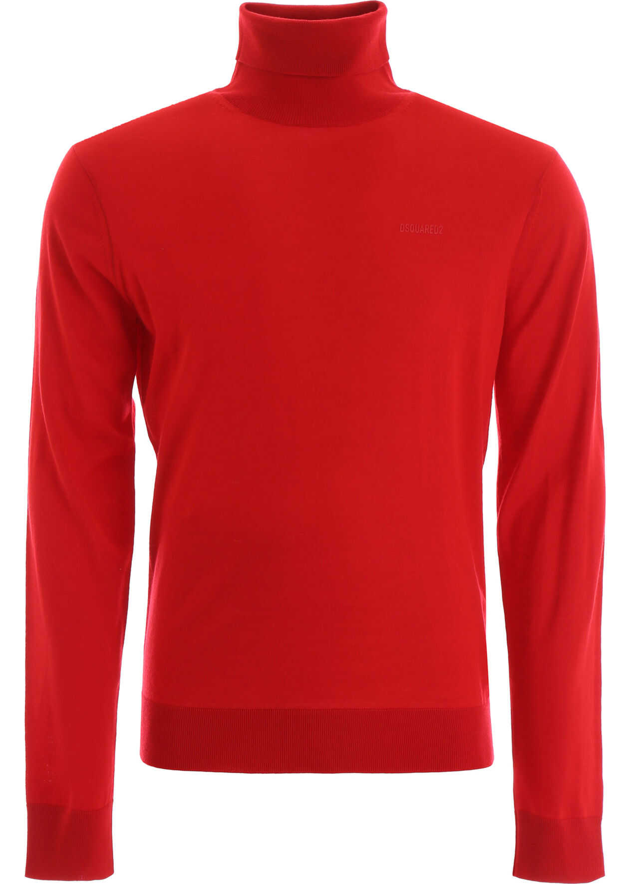 DSQUARED2 Wool Turtleneck RED