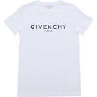 Tricouri Givenchy White T-Shirt With Vintage Rubberized Logo