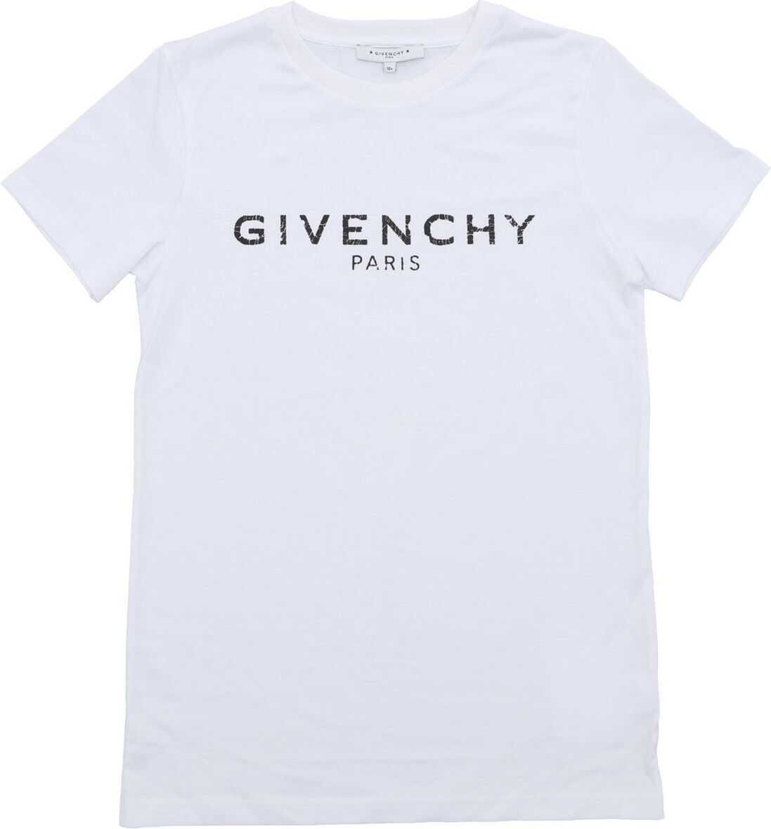 Givenchy White T-Shirt With Vintage Rubberized Logo White