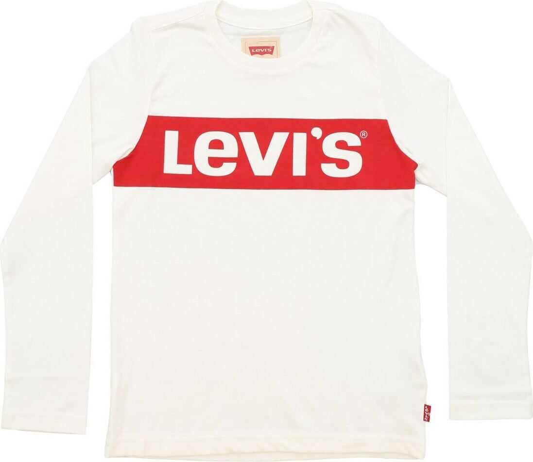 Levi's® Long Sleeve T-Shirt In White With Levi's Print White