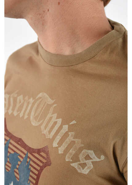 Tricouri DSQUARED2 Printed T-Shirt Beige Barbati (BM 6825413) 3