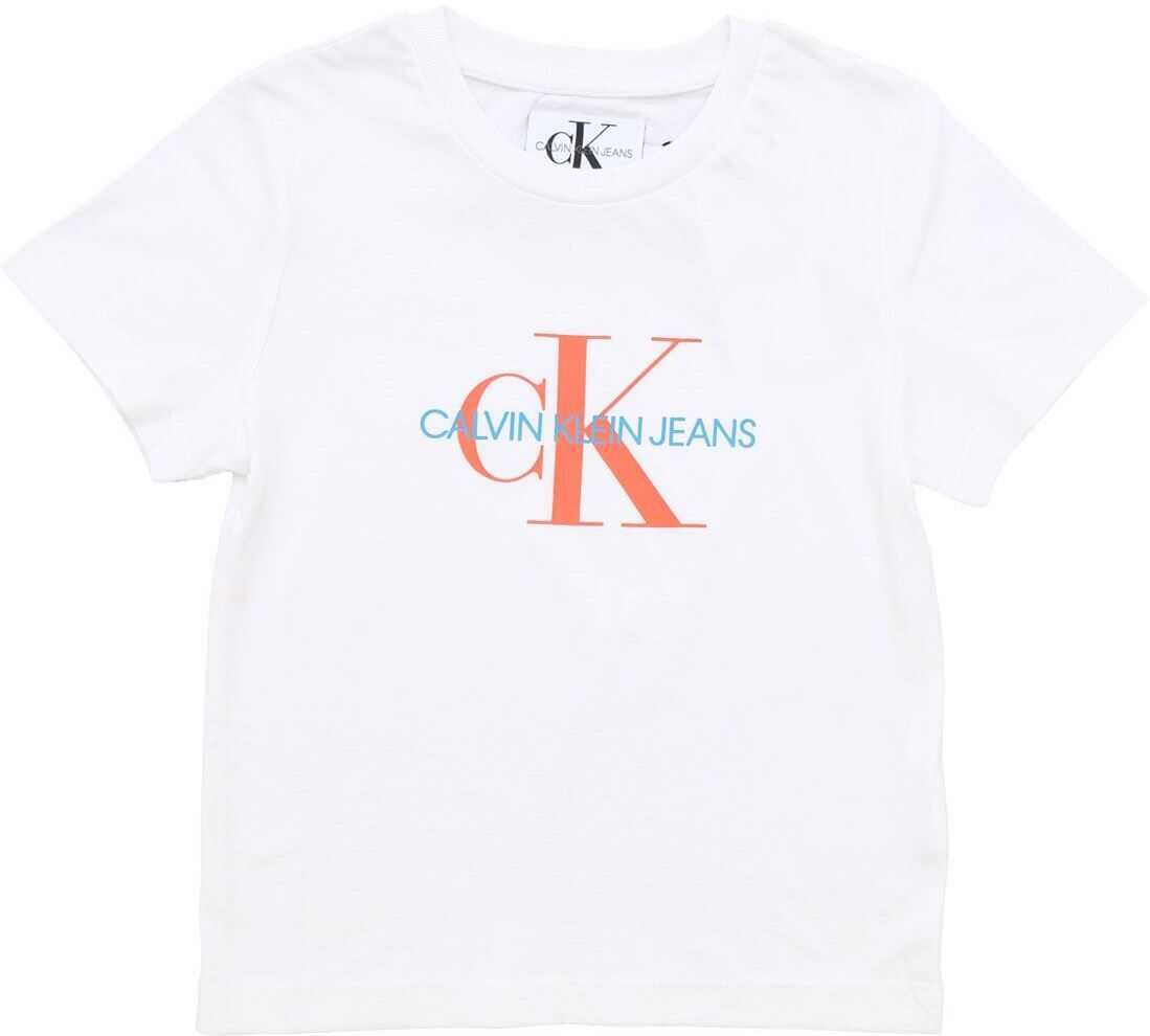 Calvin Klein Jeans Monogram Oco T-Shirt In White White
