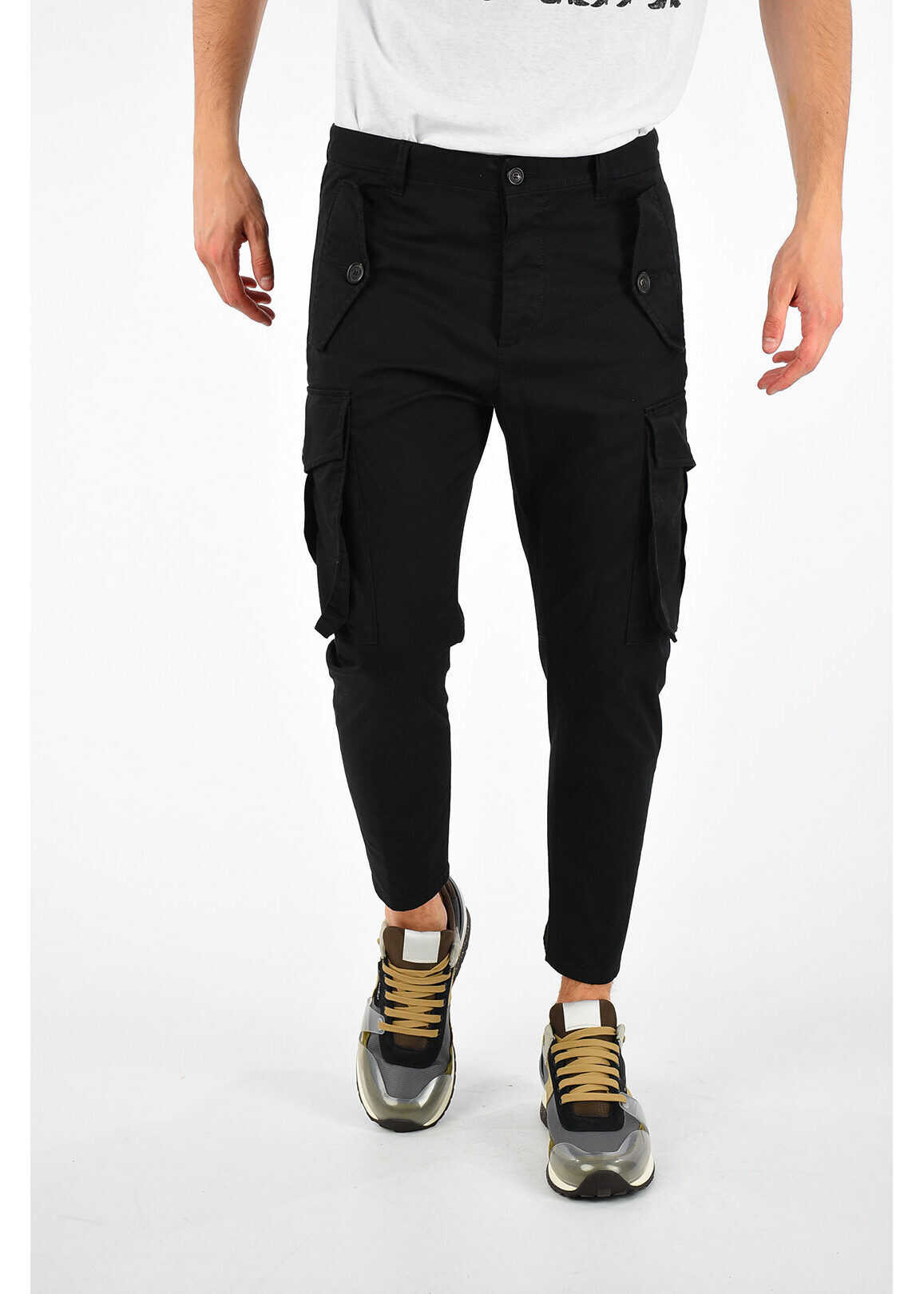 DSQUARED2 Stretch Cotton Pants BLACK