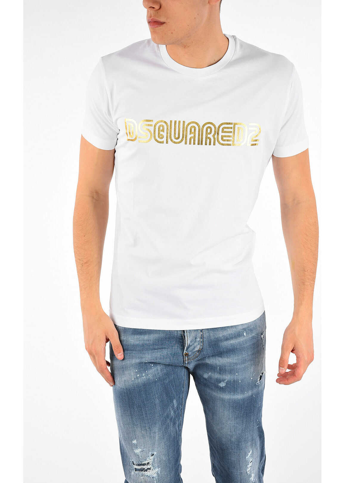 DSQUARED2 Printed CHIC DAN FIT T-shirt WHITE