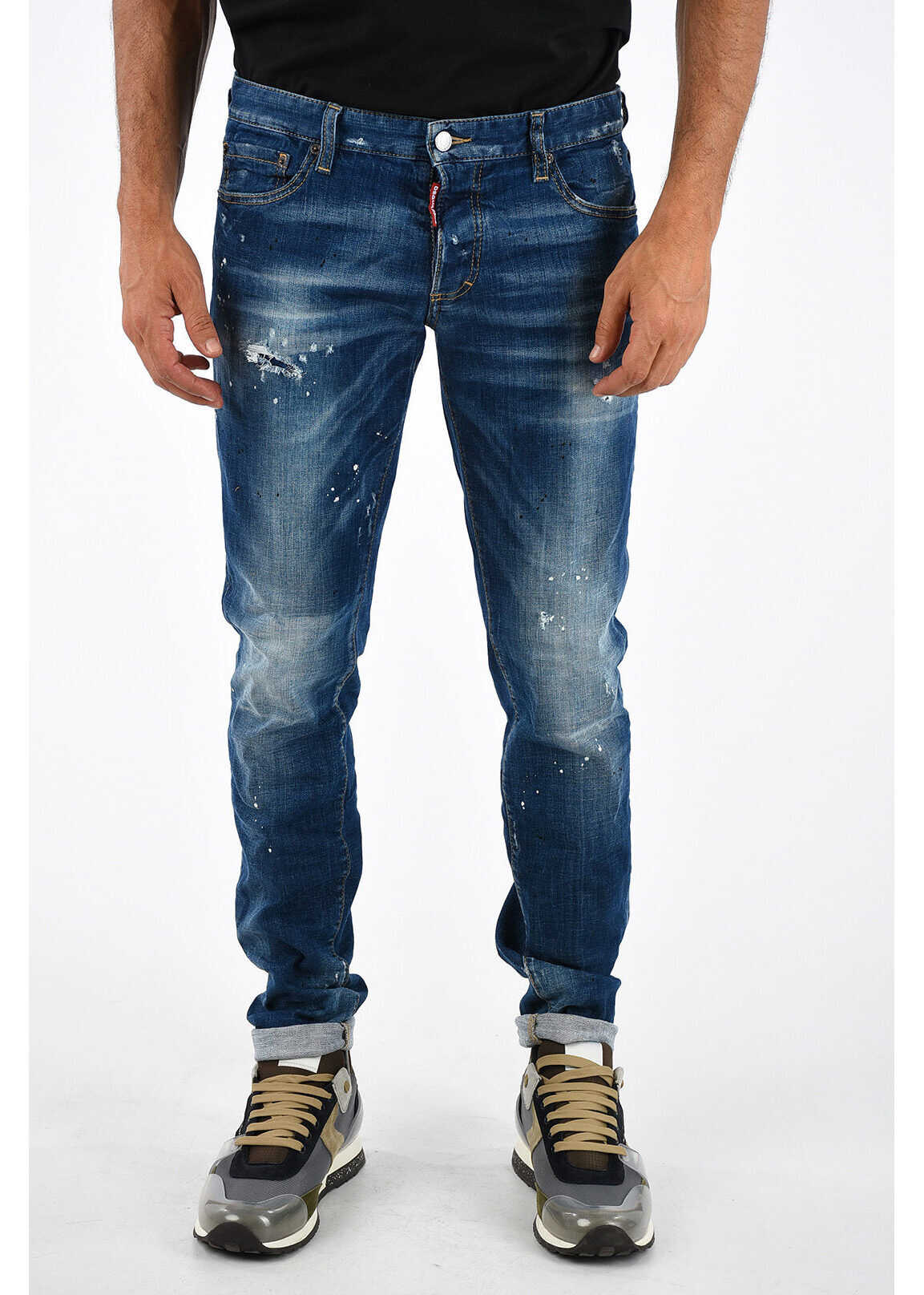 Blug DSQUARED2 17cm Stretch Denim SLIM Jeans BLUE