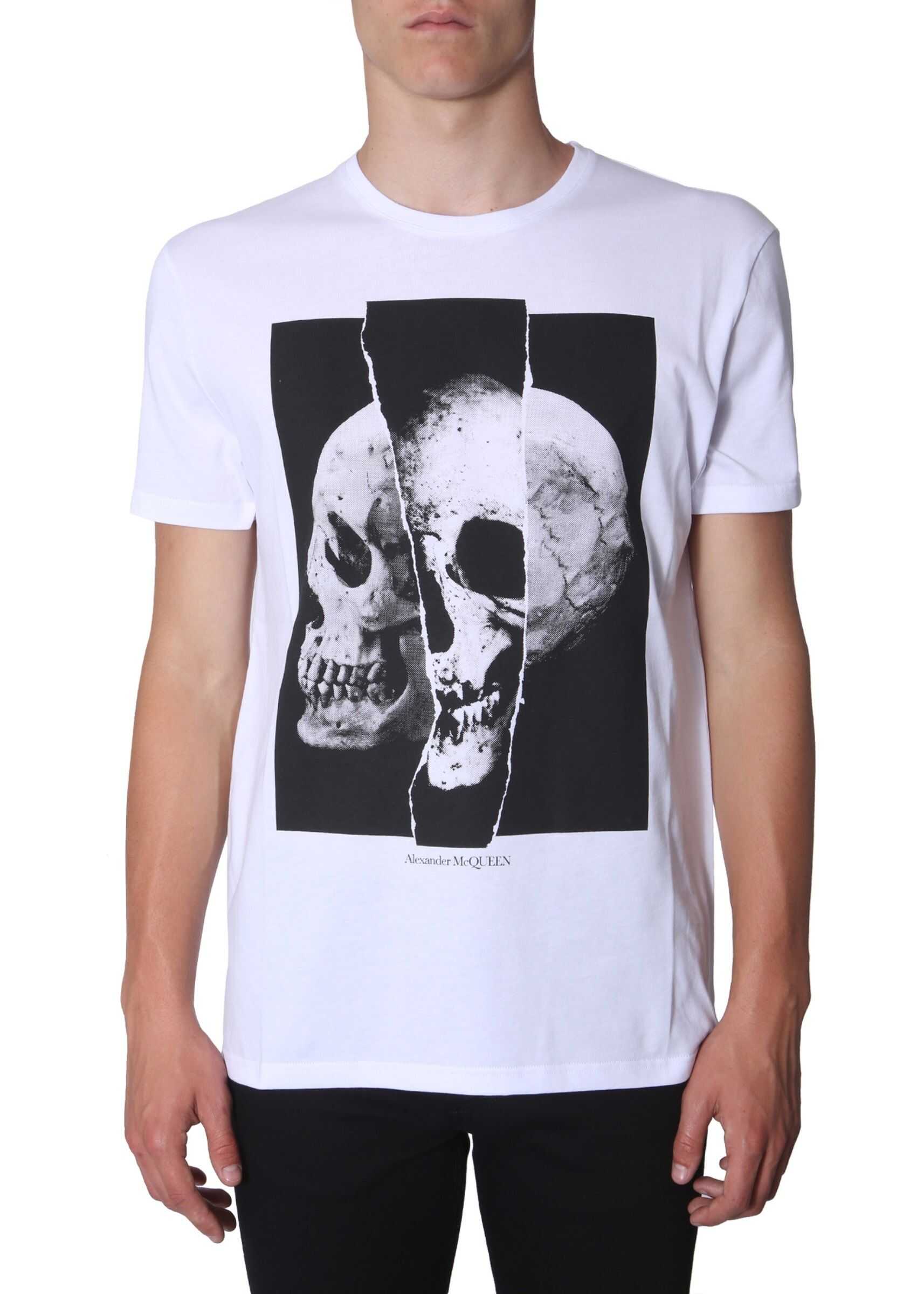 Alexander McQueen Skull Print T-Shirt WHITE