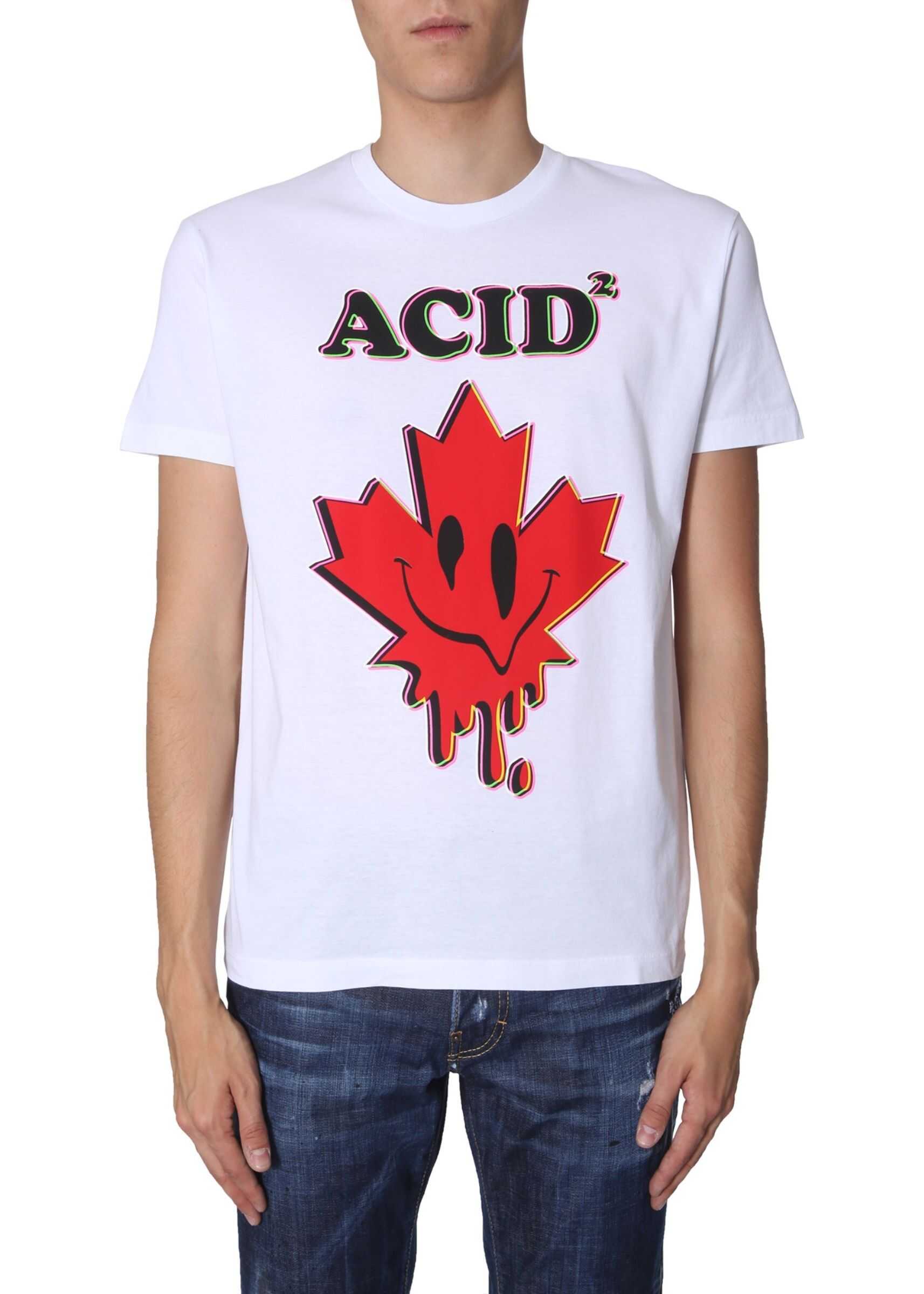 DSQUARED2 Acid Print T-Shirt WHITE