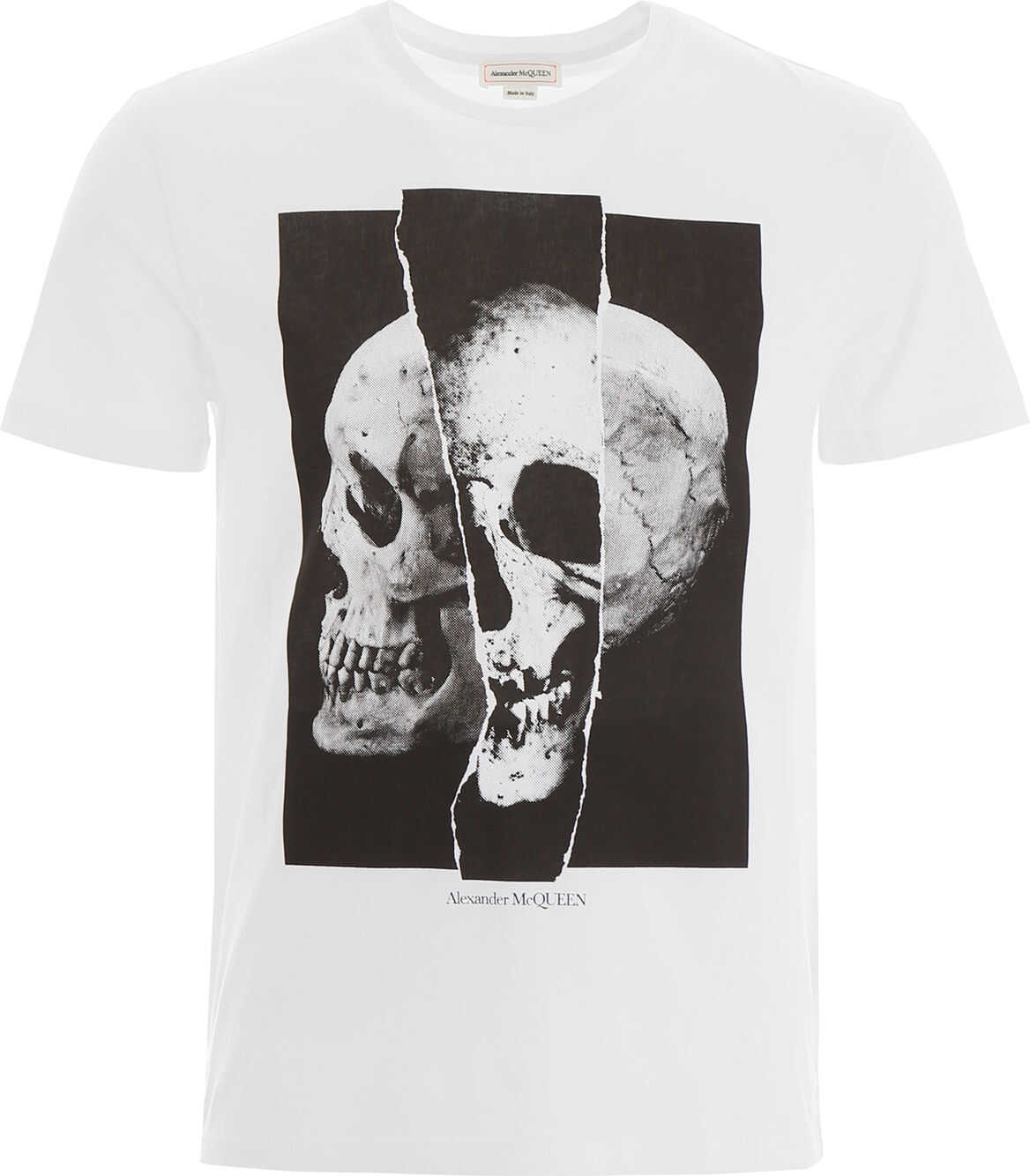 Alexander McQueen Skulls T-Shirt WHITE BLACK