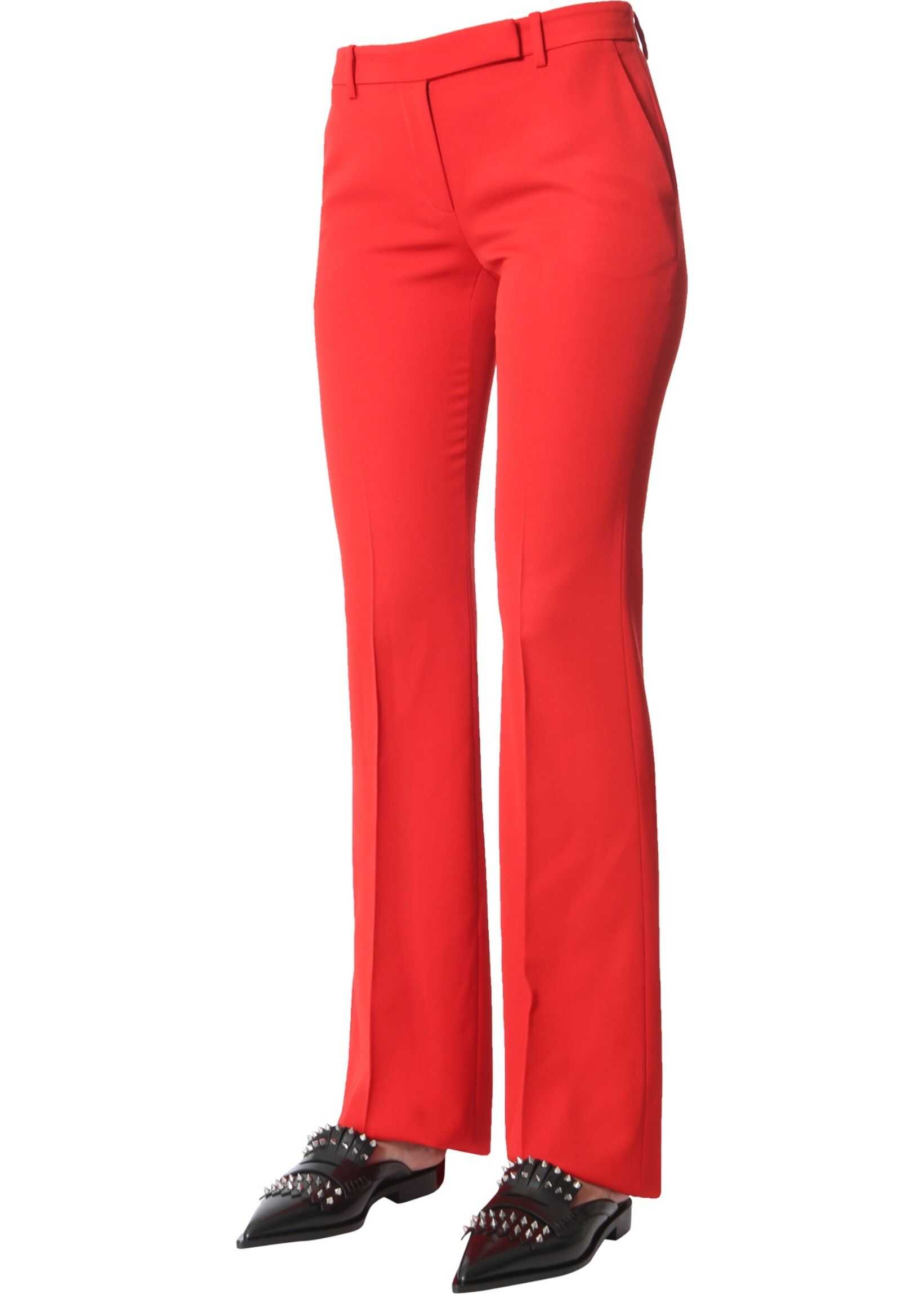 Alexander McQueen Tight Bootcut Pants RED