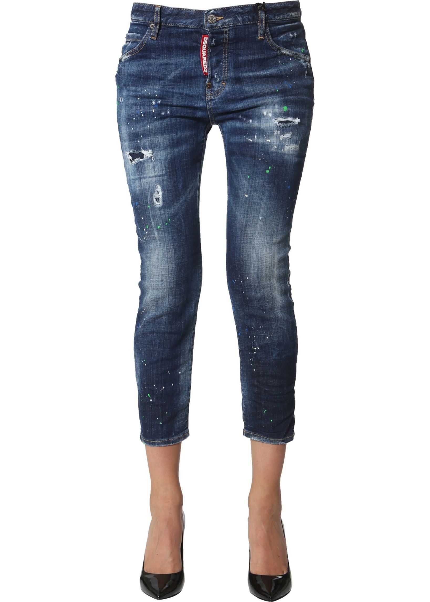 Blug DSQUARED2 Cool Girl Cropped Jeans BLUE