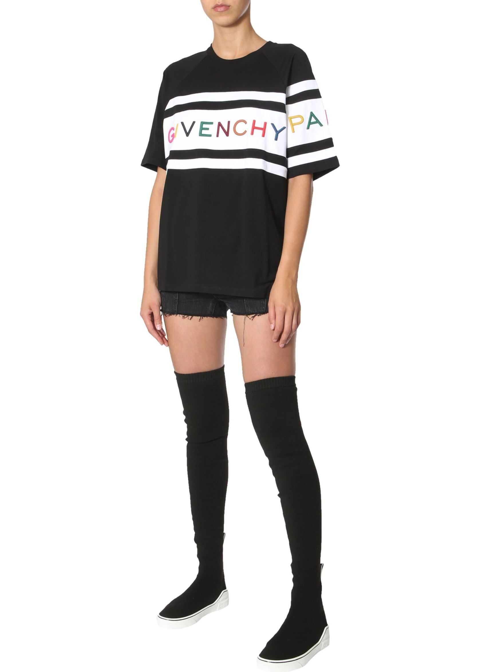 Givenchy T-Shirt With Embroidered Logo BLACK