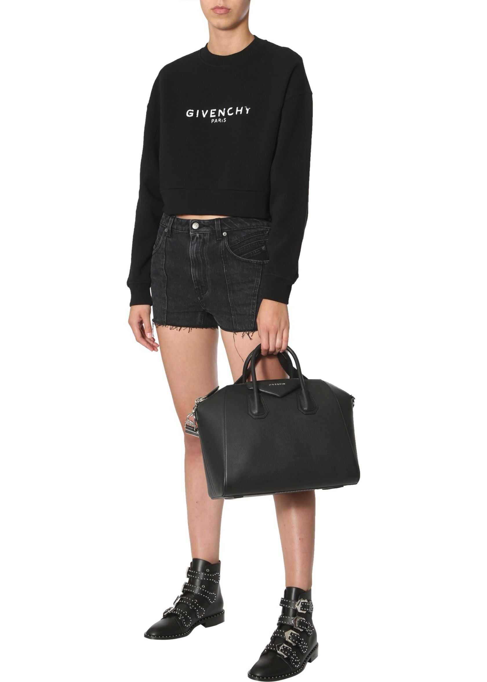 Givenchy Cropped Sweatshirt BLACK