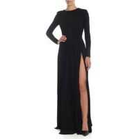 Rochii lungi Lamé Dress In Black With Jewel Femei