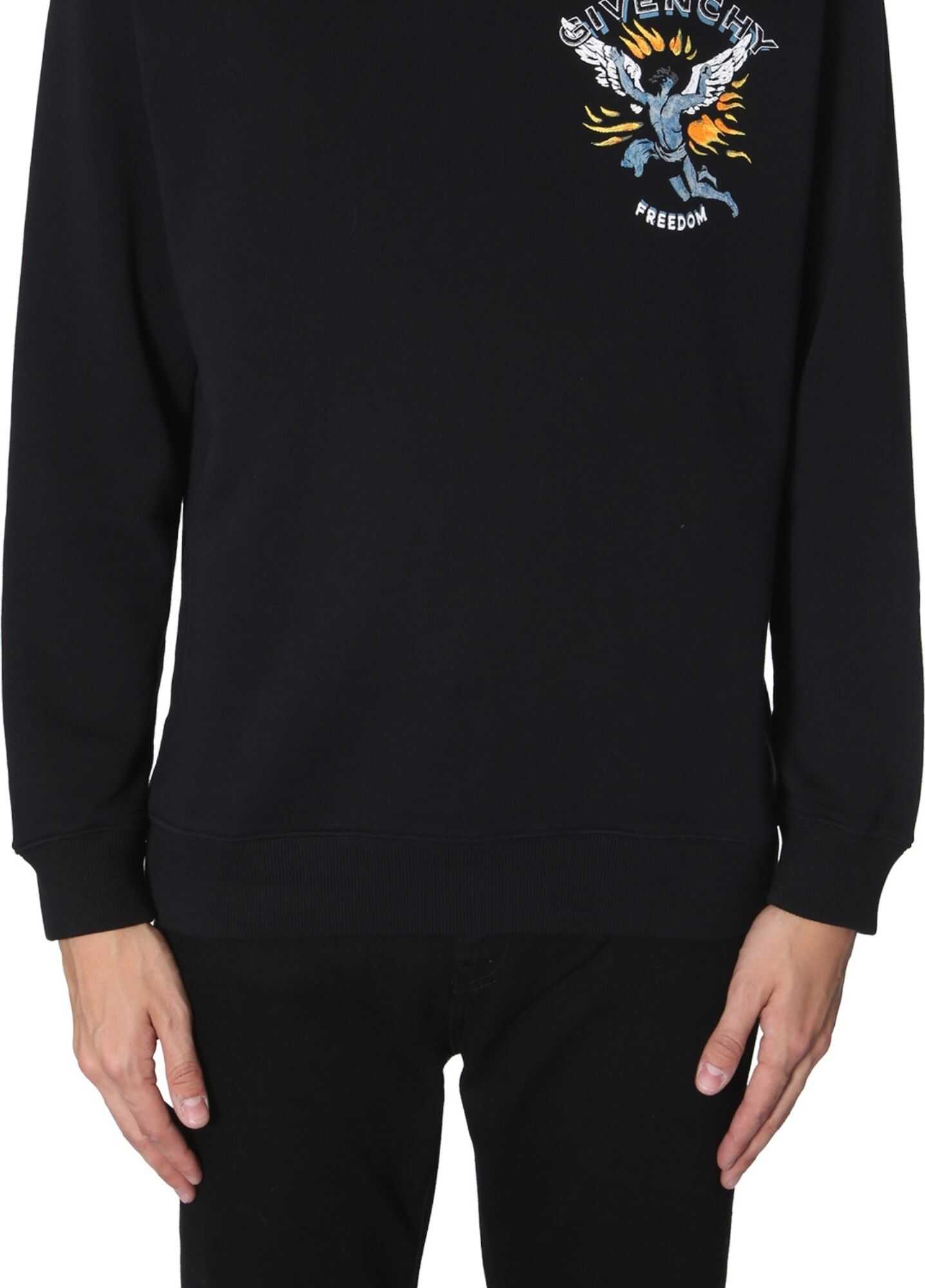 Givenchy Sweater With Icarus Logo Print BLACK