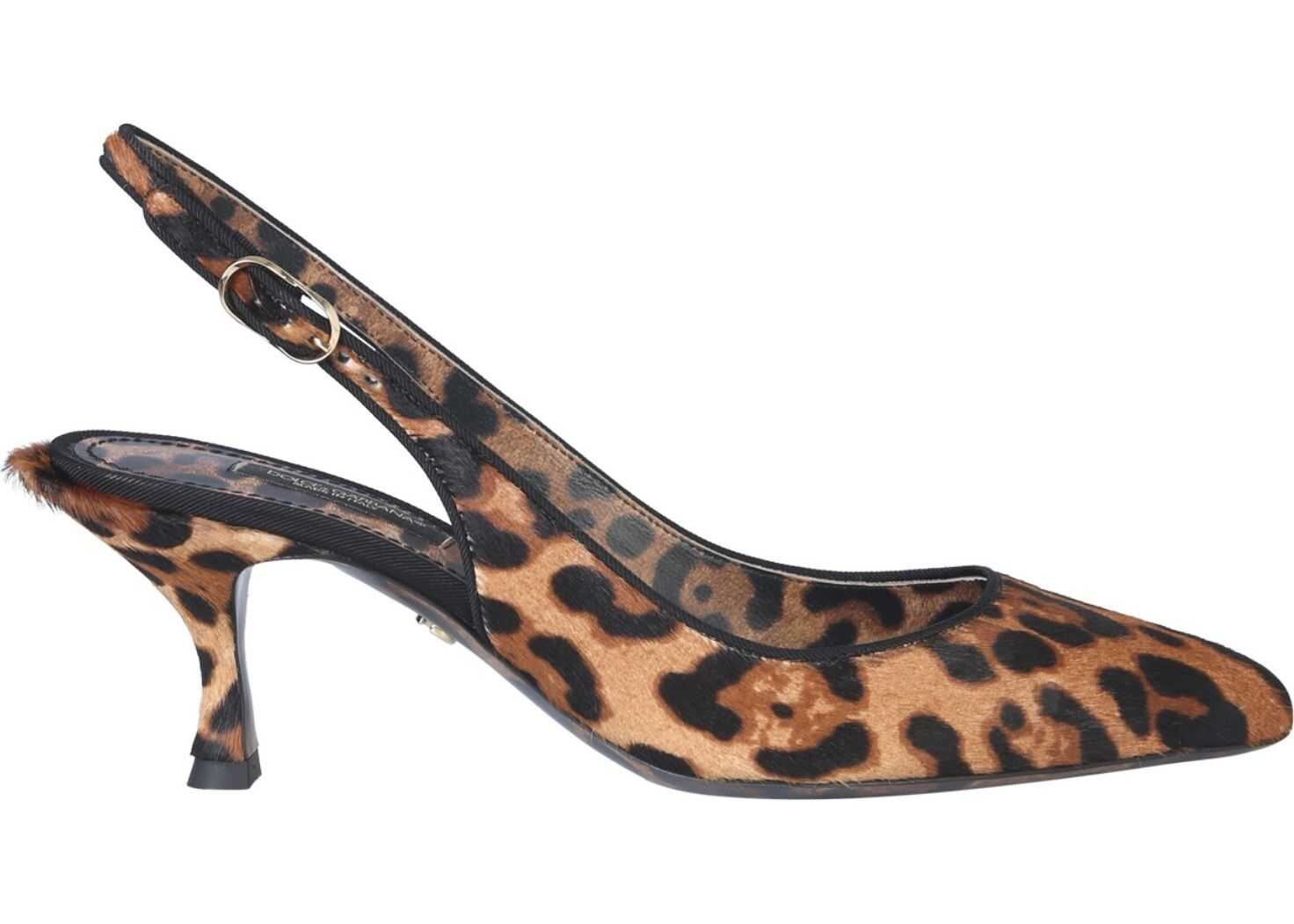 Dolce & Gabbana Back Sling Sandal ANIMALIER