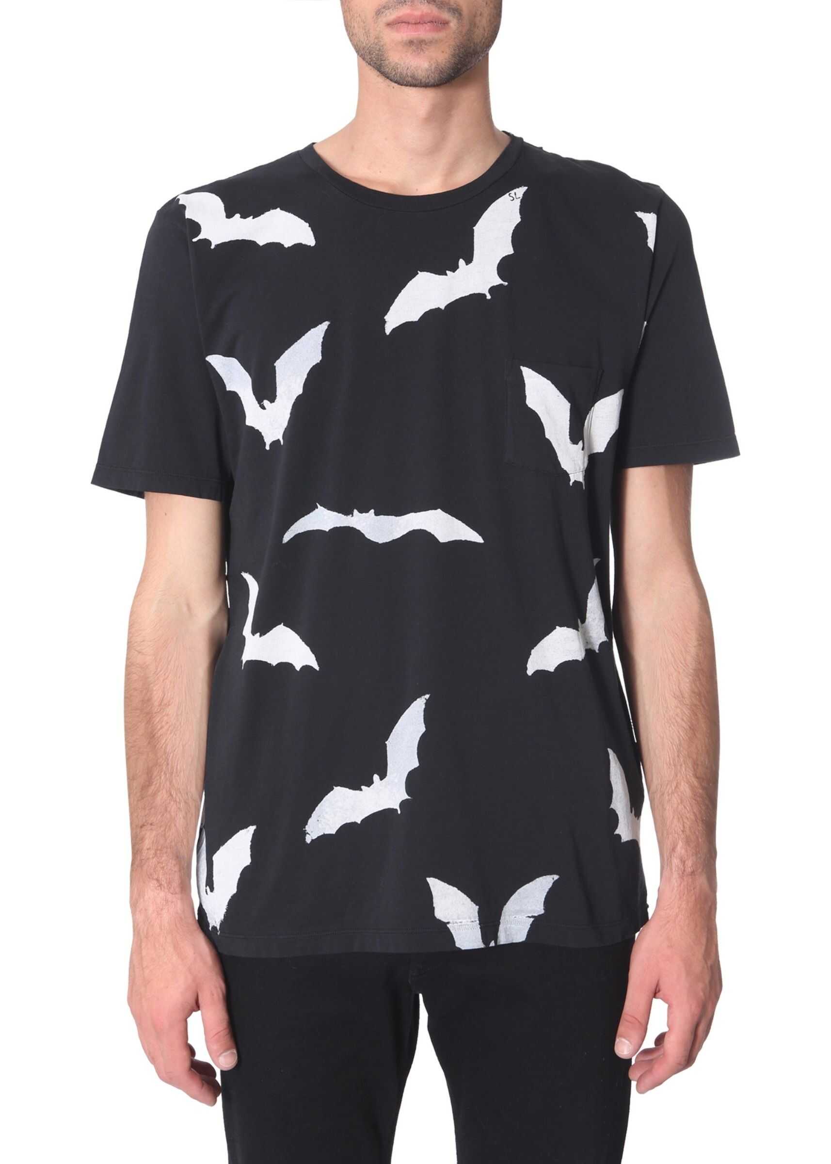 Saint Laurent Batch Print T-Shirt BLACK