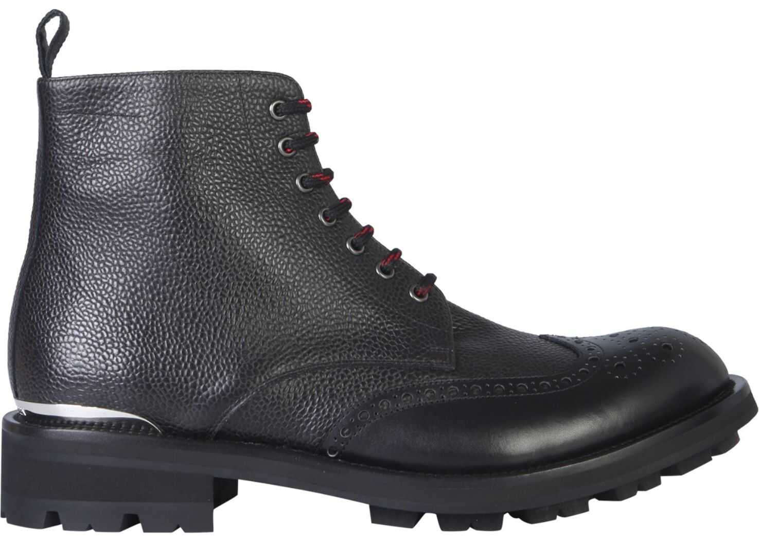 Alexander McQueen Lace-Up Boot BLACK