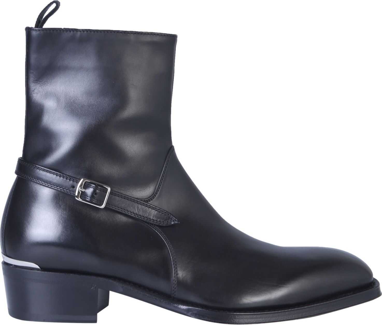 Alexander McQueen Boot With Side Zip BLACK