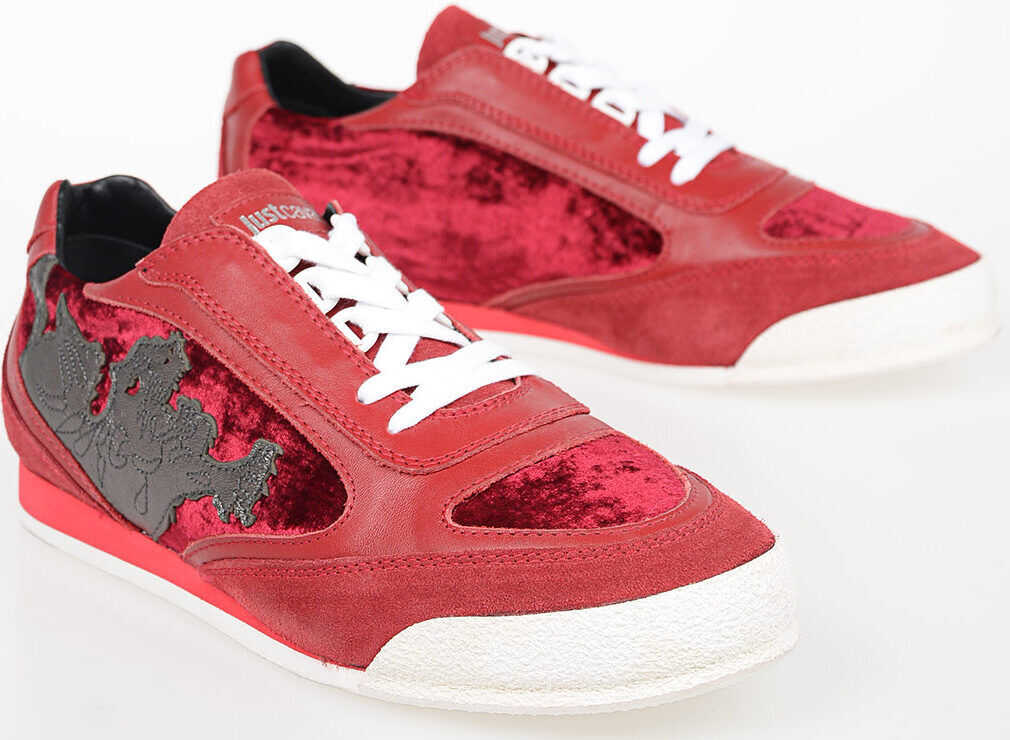 Just Cavalli Embroidered Sneakers RED