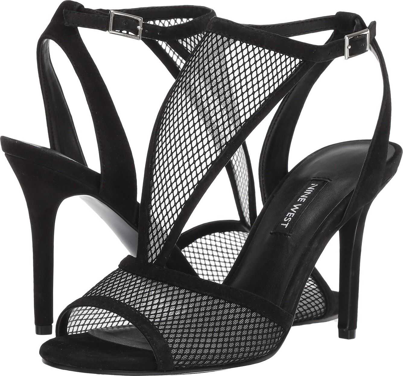 Nine West Manchon Mesh Sandal Black/Black