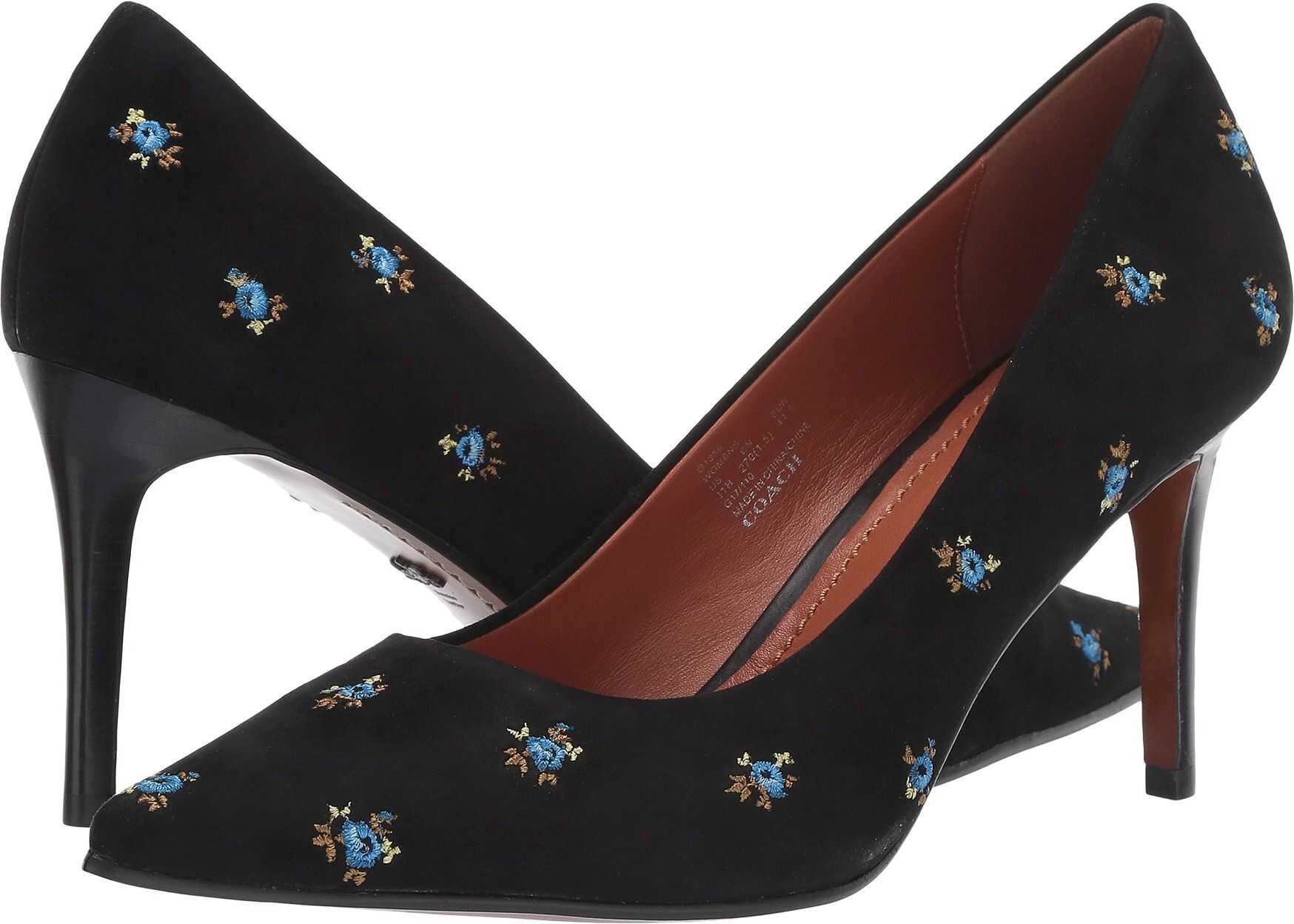 COACH Beadchain Pump - Prairie Suede Black