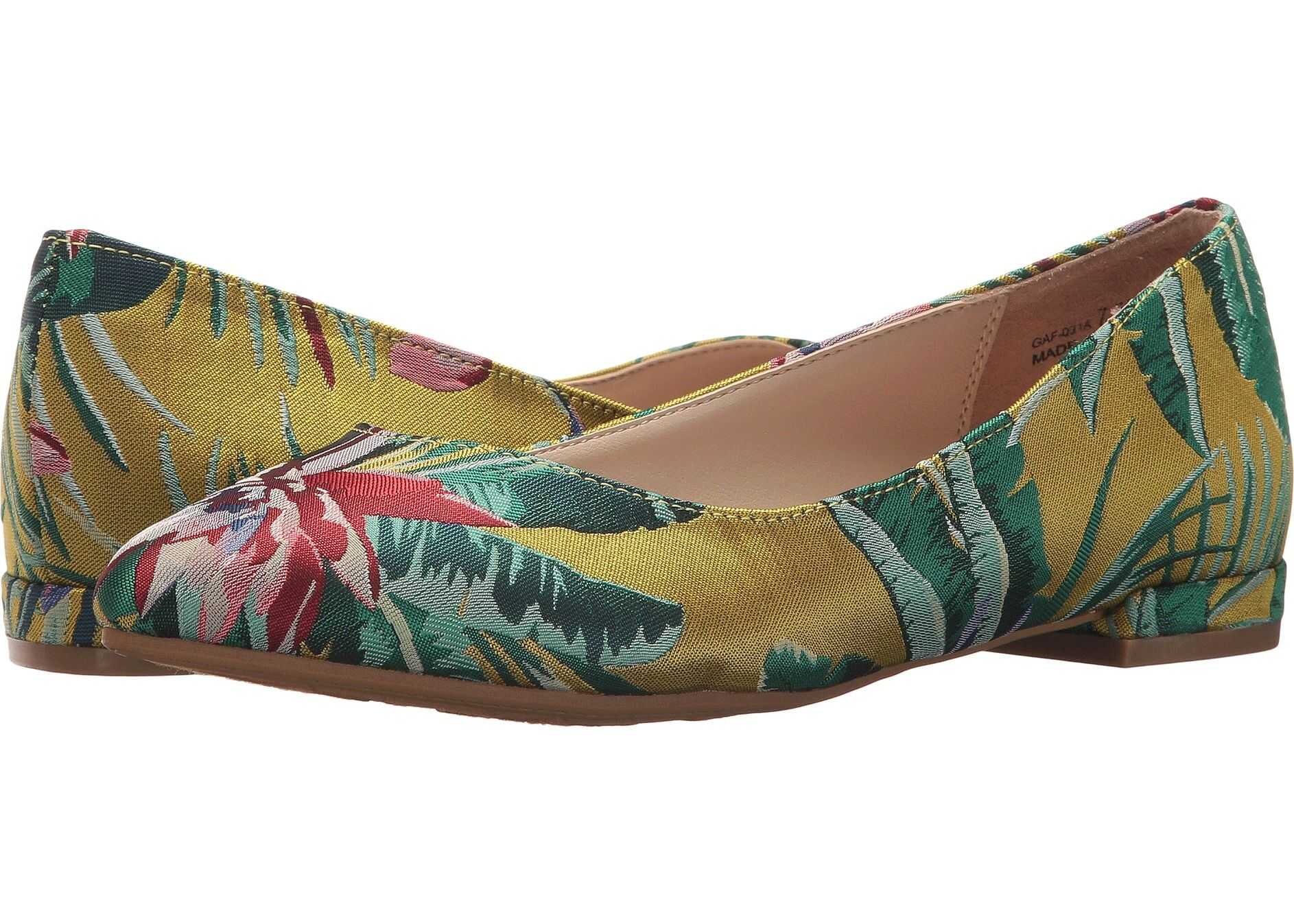 Balerin Chinese Laundry Gavin Flat Yellow Lotus Print