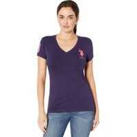 Tricouri Stretch Dot Lace Trim Tee Femei