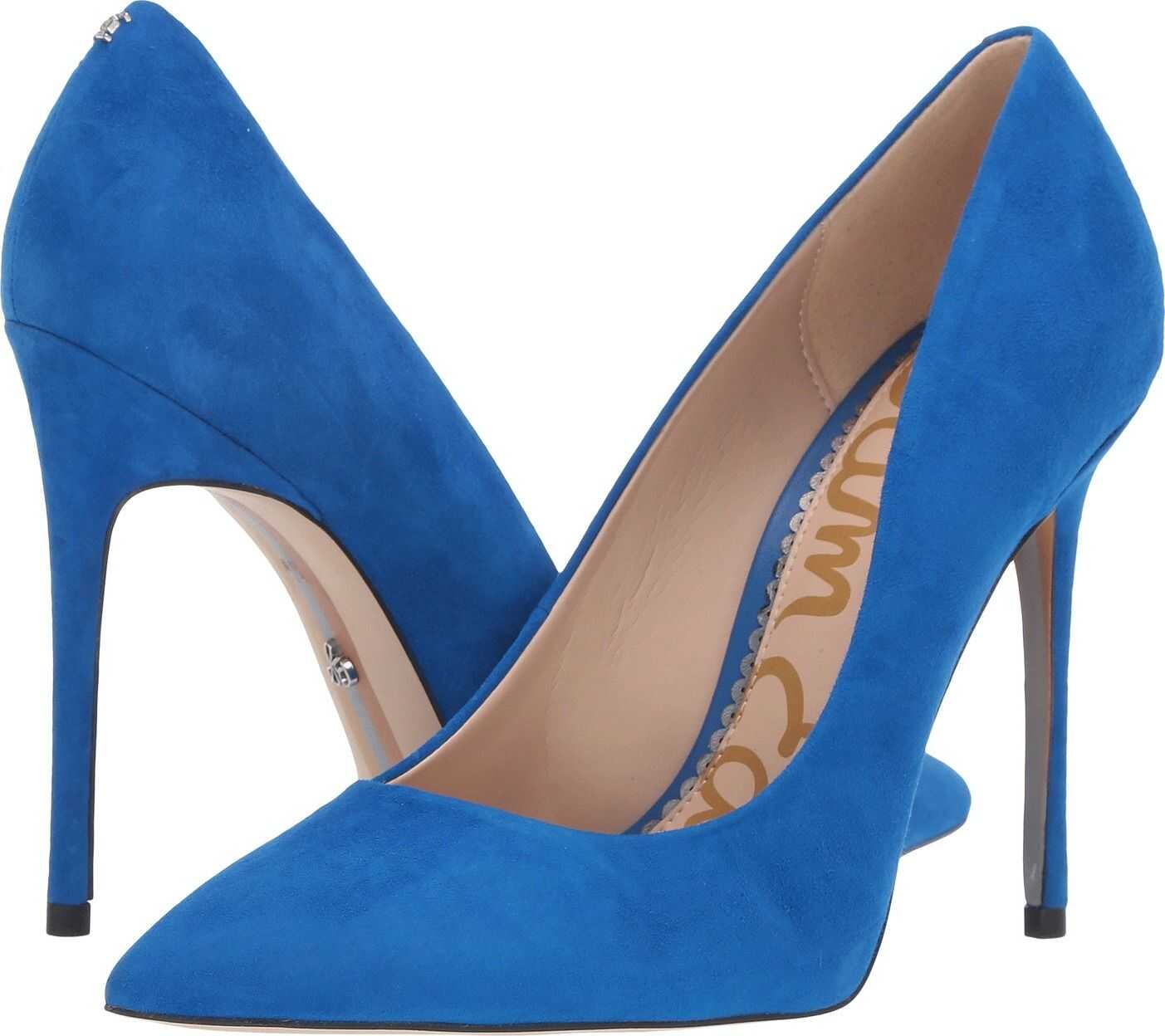 Sam Edelman Danna Sapphire Blue Kid Suede Leather